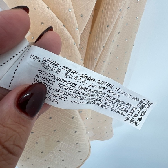 Zara Oversized Rhinestone Semi Sheer Blouse - Picture 8 of 9